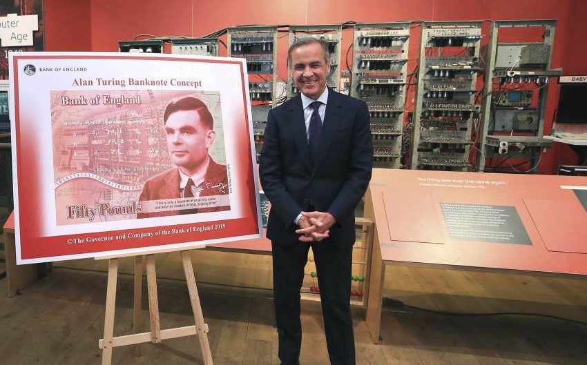  Mathematician Alan Turing on the new 50 pound note/banknote