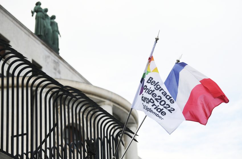  EuroPride 2022 flag raised in Belgrade