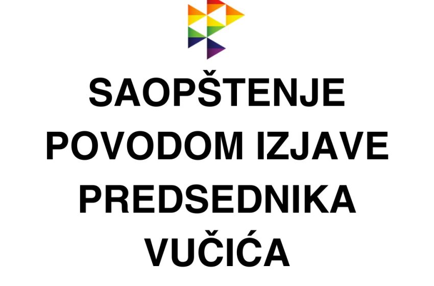  Saopštenje povodom izjave predsednika Vučića